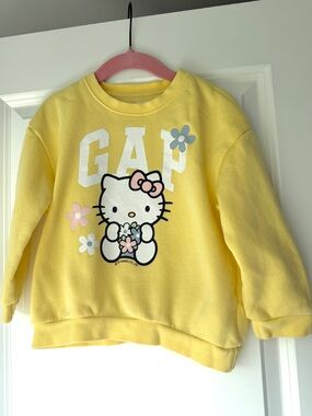 GAP x Hello Kitty Yellow Girls' Toddler Sweatshirt 4T
